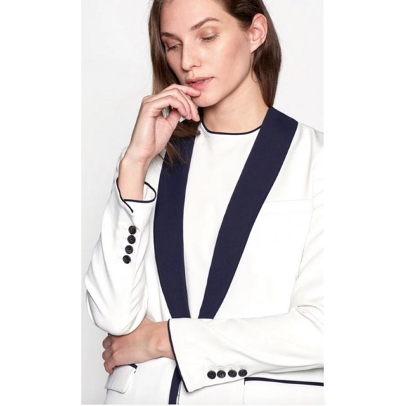 Equipment Quincy Blazer in Nature White Eclipse  Sz.4 NWT - Picture 3 of 9